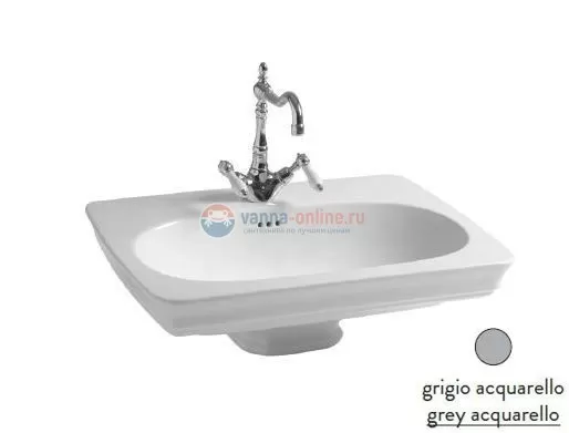 Раковина ArtCeram Civitas CIL001 34; 00, подвесная, цвет - grey acquarello (серый), 68 х 49,5 х 22 см