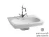 Раковина ArtCeram Civitas CIL001 34; 00, подвесная, цвет - grey acquarello (серый), 68 х 49,5 х 22 см