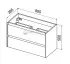 Тумба с раковиной Belbagno KRAFT 39-800/390-2C-SO-BO 80 cм подвесная с 2 ящиками, Bianco Opaco