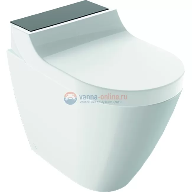 Электронный унитаз-биде Geberit AquaClean Tuma Comfort 146.310.SJ.1 приставной, черный/стекло