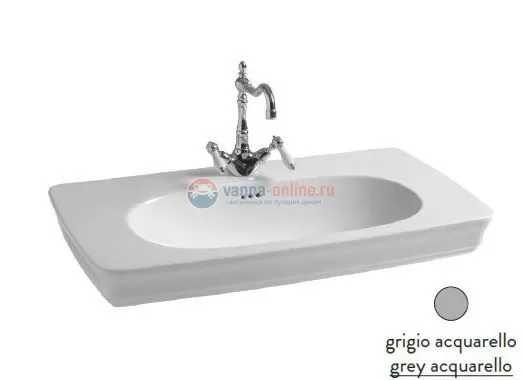 Раковина ArtCeram Civitas CIL002 34, 00, подвесная, цвет - grey acquarello (серый), 90 х 50 х 18 см