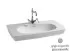 Раковина ArtCeram Civitas CIL002 34, 00, подвесная, цвет - grey acquarello (серый), 90 х 50 х 18 см