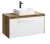 Тумба с раковиной Aqwella Mobi 100 см, фасад белый, корпус дуб балтийский  (MOB0710W/MOB0110DB/У18293)