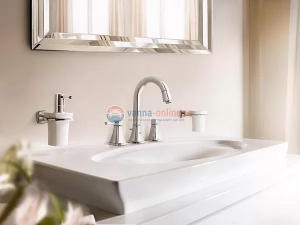 Дозатор для жидкого мыла Grohe Grandera 40627IG0, хром/золото Дозатор для жидкого мыла Grohe Grandera 40627IG0, хром/золото