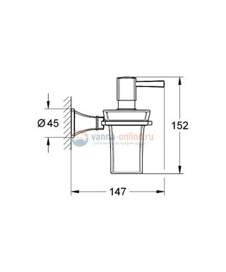 Дозатор для жидкого мыла Grohe Grandera 40627IG0, хром/золото Дозатор для жидкого мыла Grohe Grandera 40627IG0, хром/золото