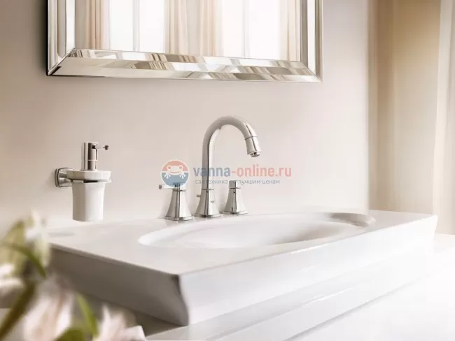 Дозатор для жидкого мыла Grohe Grandera 40627IG0, хром/золото Дозатор для жидкого мыла Grohe Grandera 40627IG0, хром/золото
