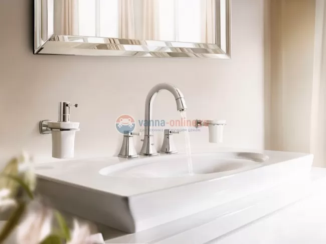 Дозатор для жидкого мыла Grohe Grandera 40627IG0, хром/золото Дозатор для жидкого мыла Grohe Grandera 40627IG0, хром/золото