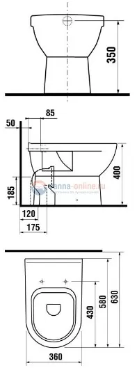 Приставной унитаз Jika Mio 2571.6.000.000.1 с cиденьем SoftClose