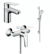 Комплект смесителей Hansgrohe Logis E 100 (d), 71178000+71610000+26532400
