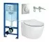 Инсталляция Grohe 38721001, с безободковым унитазом BelBagno Prospero BB507B, сиденье микролифт, комплект