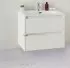 Тумба с раковиной раковину Belbagno KRAFT 39-600/390-2C-SO-BO 60 cм подвесная с 2 ящиками, Bianco Opaco