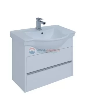 Тумба с раковиной Aquanet Сидней 60 243667, цвет - белый глянцевый