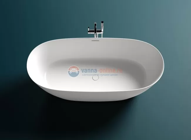 Ванна Salini Sofia 165 х 75 х 60 см, из искусственного камня S-Sense, белый глянцевый, 102511G Ванна Salini Sofia 165 х 75 х 60 см, из искусственного камня S-Sense, белый глянцевый, 102511G