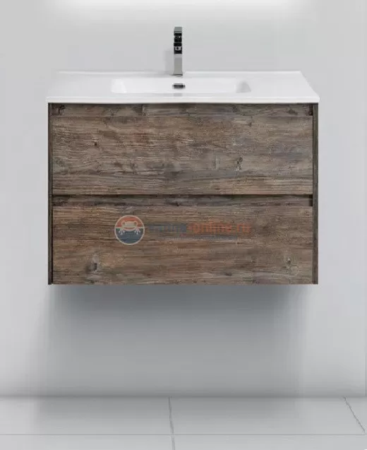 Тумба с раковиной Belbagno KRAFT 39-500/390-2C-SO-PP 50 cм подвесная с 2 ящиками, Pino Pasadena