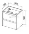 Тумба с раковиной Belbagno KRAFT 39-500/390-2C-SO-PP 50 cм подвесная с 2 ящиками, Pino Pasadena