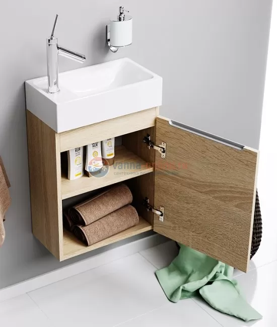 Тумба с раковиной Aqwella Леон-МР 40 Ln-MP.01.04/DS,  дуб сонома