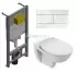 Инсталляция Jacob Delafon с безободковым унитазом Jacob Delafon Patio EDV102-00, сиденье микролифт клавиша белая, комплект