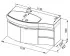 Тумба с раковиной Aquanet Опера 2-115 R (2 дверцы, 2 ящика) 00169654, правая, цвет белый