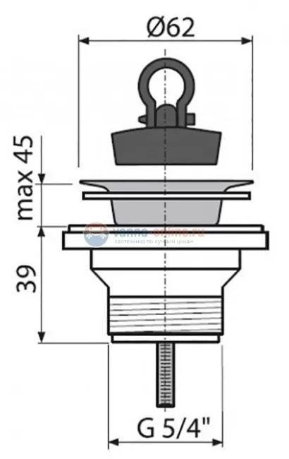 Донный клапан Alcaplast A31 для сифона Донный клапан Alcaplast A31 для сифона