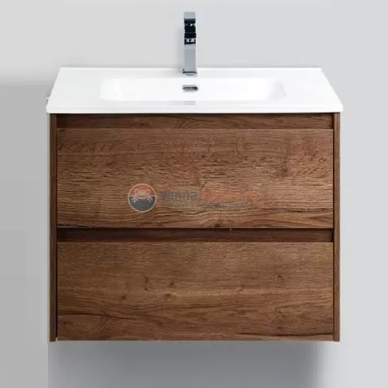 Тумба с раковиной Belbagno KRAFT 39-500/390-2C-SO-RT 50 cм подвесная с 2 ящиками, Rovere Tabacco