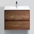 Тумба с раковиной Belbagno KRAFT 39-500/390-2C-SO-RT 50 cм подвесная с 2 ящиками, Rovere Tabacco