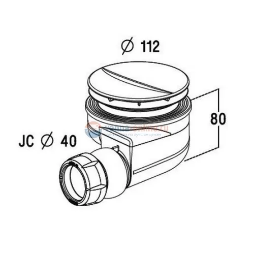 Сифон Jacob Delafon E78161-CP, диаметр 90 мм, хром Сифон Jacob Delafon E78161-CP, диаметр 90 мм, хром