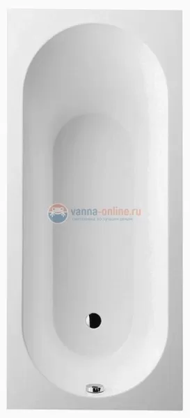 Квариловая ванна Villeroy&Boch Oberon 170x70 UBQ177OBE2V-01, alpin без отверстия и перелива