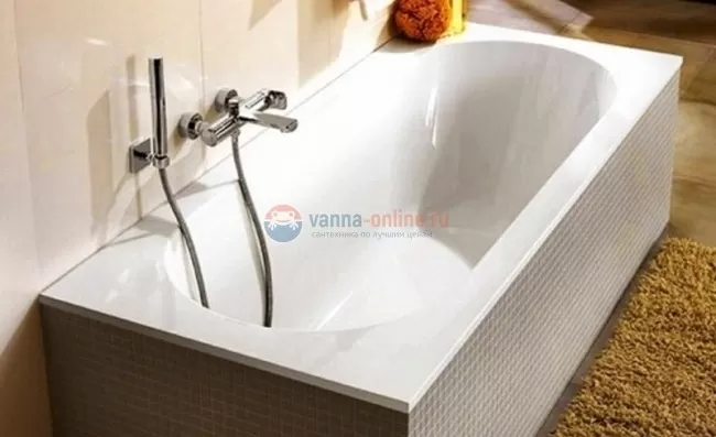 Квариловая ванна Villeroy&Boch Oberon 170x70 UBQ177OBE2V-01, alpin без отверстия и перелива