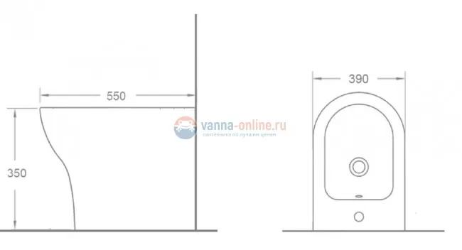 Биде Timo Reko ТК-202, напольное Биде Timo Reko ТК-202, напольное