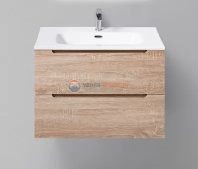 Тумба с раковиной Belbagno Etna ETNA-700-2C-SO-WO-P, 70 см, подвесная, цвет белый дуб (rovere bianco)