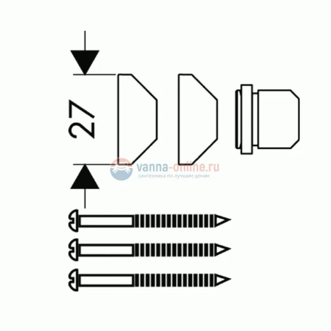 Угловой монтажный набор Hansgrohe Raindance 28694000 Угловой монтажный набор Hansgrohe Raindance 28694000