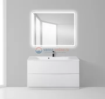 Тумба с раковиной BelBagno Marino MARINO-1000-2C-PIA-BL-P, 100 х 44.5 х 80 см, Bianco Lucido - белый глянец