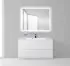 Тумба с раковиной BelBagno Marino MARINO-1000-2C-PIA-BL-P, 100 х 44.5 х 80 см, Bianco Lucido - белый глянец