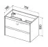База под раковину Belbagno KRAFT 39-700/390-2C-SO-PG 70 cм подвесная с 2 ящиками, Pietra Grigio