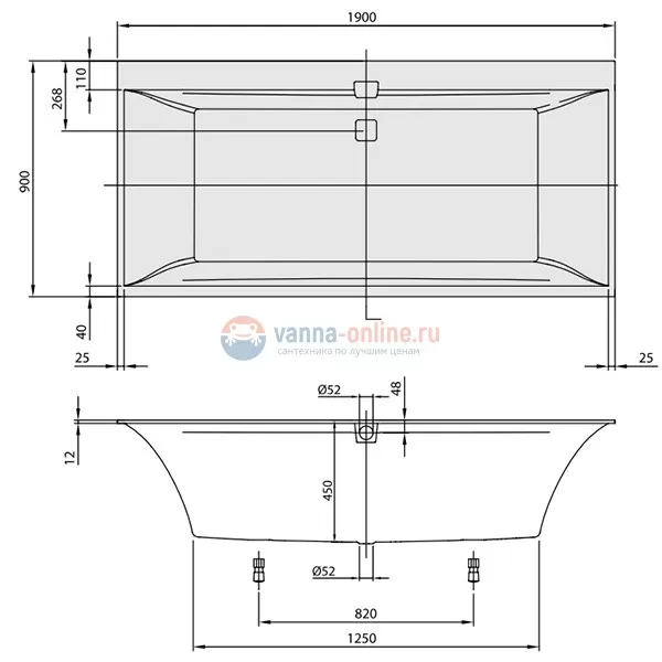 Ванна Villeroy&Boch Squaro Edge 12 UBQ190SQE2DV-01, 190 x 90 см, Quaryl®, alpin Ванна Villeroy&Boch Squaro Edge 12 UBQ190SQE2DV-01, 190 x 90 см, Quaryl®, alpin
