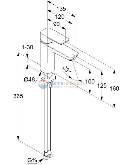 Смеситель для раковины Kludi Pure&Style 402920575 Смеситель для раковины Kludi Pure&Style 402920575