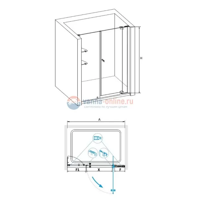 Душевая дверь RGW HO-07, 01060711-11, 110 х 195 см в нишу, распашная, стекло прозрачное, хром Душевая дверь RGW HO-07, 01060711-11, 110 х 195 см в нишу, распашная, стекло прозрачное, хром