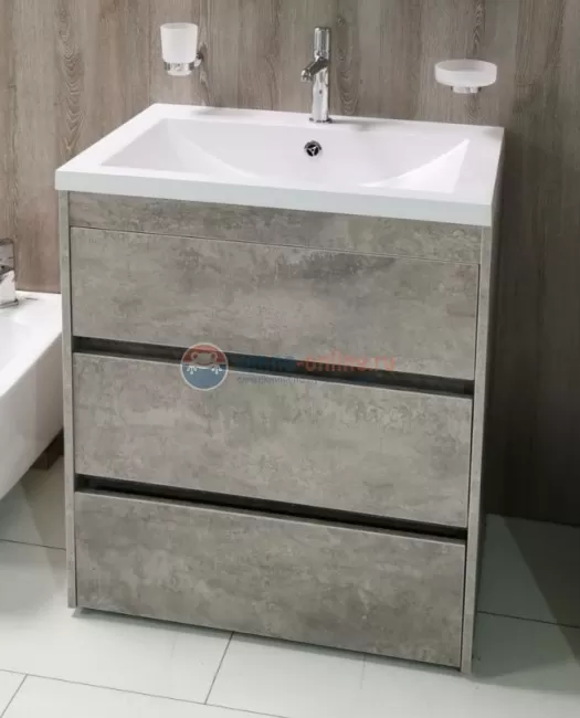 Тумба с раковиной Art&Max Family-580-3C-PIA-CV, 58 x 47 x 84.5 см напольная, серый (Cemento Veneto)