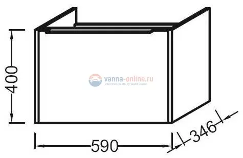 Тумба Jacob Delafon XS 60 см, EB697-J5 белый сатин