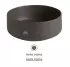 Раковина ArtCeram Cognac Countertop COL001 20; 00, накладная, цвет - nero roma, 42 х 42 х 16 см
