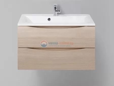 Тумба с раковиной BelBagno Marino MARINO-700-2C-SO-RG-P, 70 х 45 х 55 см, Rovere Grigio - светлое дерево