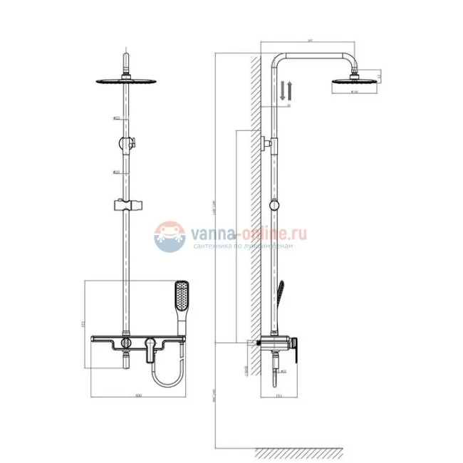 Душевая система D&K Berlin Steinbeis DA1453715B13