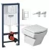 Инсталляция Grohe с унитазом Roca Hall 346627000, сиденье микролифт, комплект 38775001/7.3466.2.700.0/7.8016.2.200.4