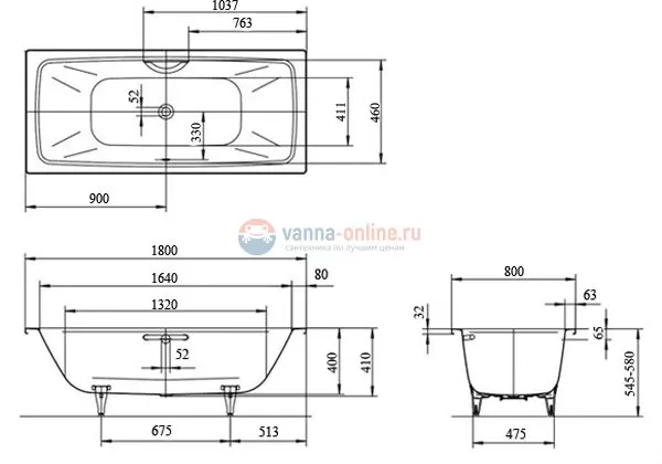 Стальная ванна KALDEWEI Cayono Duo 180x80 easy-clean mod. 725 272500013001 Стальная ванна KALDEWEI Cayono Duo 180x80 easy-clean mod. 725 272500013001