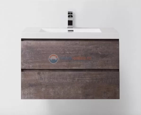 Тумба с раковиной BelBagno Luce LUCE-900-2C-SO-PT, 90 х 48 х 50 см, цвет серый камень (stone)