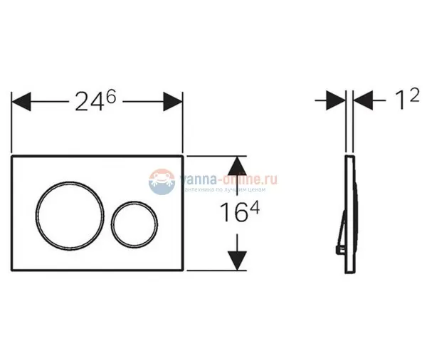 Клавиша смыва Geberit Sigma20 115.882.SN.1, нержавеющая сталь Клавиша смыва Geberit Sigma20 115.882.SN.1, нержавеющая сталь