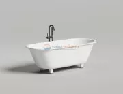 Ванна из искусственного камня Salini Ornella Axis 180 x 80 x 60 см из материала Sapirit, белая матовая 103411M Ванна из искусственного камня Salini Ornella Axis 180 x 80 x 60 см из материала Sapirit, белая матовая 103411M