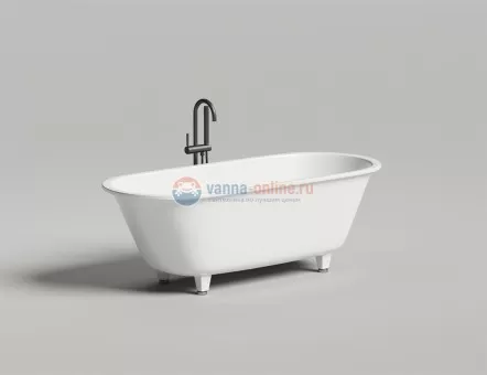 Ванна из искусственного камня Salini Ornella Axis 190 x 90 x 60 см из материала Solix, белая матовая 103422M