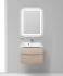 Тумба с раковиной BelBagno Marino MARINO-650-2C-SO-RG-P, 65 х 45 х 55 см, Rovere Grigio - светлое дерево