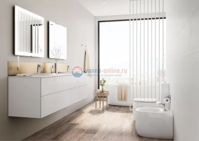 Биде Roca Beyond 3570B8000 напольное c отверстиями под крышку Биде Roca Beyond 3570B8000 напольное c отверстиями под крышку